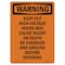 Signmission OSHA Warning Sign, 14" Height, Rigid Plastic, Keep Out High Voltage Inside, Portrait OS-WS-P-1014-V-13658 - alternate 1